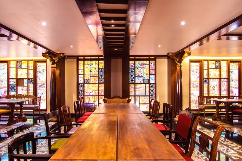 Restaurant of the SVATMA in Thanjavur in India