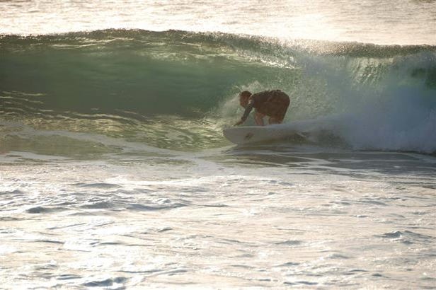 Surf on the sea of Banyuwangi in Indonesia