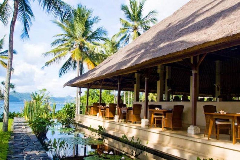 Restaurant of the Hotel Alila Manggis in Candidasa in Indonesia