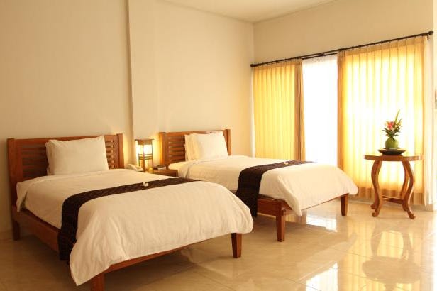 Bedroom of the Puri Sai Beach Hotel in Labuan Bajo in Indonesia