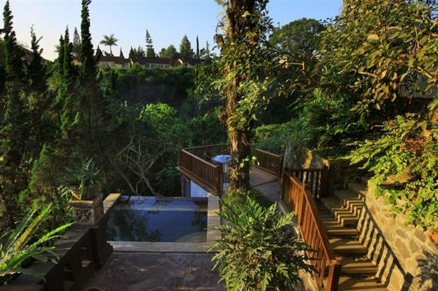 Garden of the Novus Puncak Resort & Spa in Indonesia