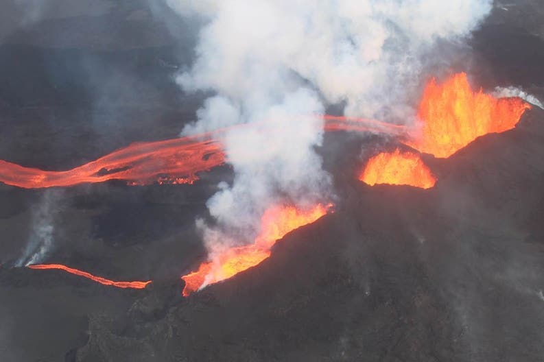 Islanda Holuhraun dall'alto