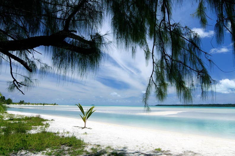 Cook Islands Aitutaki lagoon