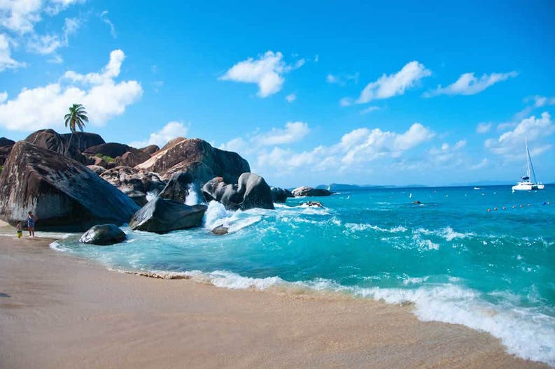 Crystal-clear sea of British Virigin Islands
