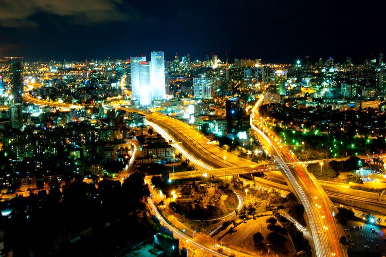 Israele Tel Aviv di notte
