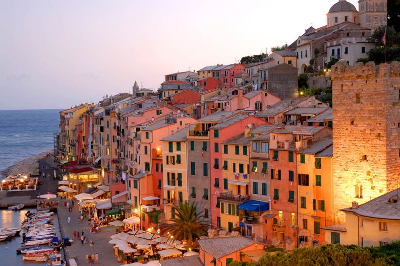 Vista della città delle Cinque Terre in Liguria in Italia