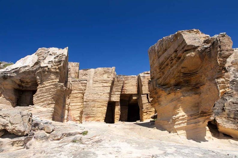 Quarry in Favignana in Italy