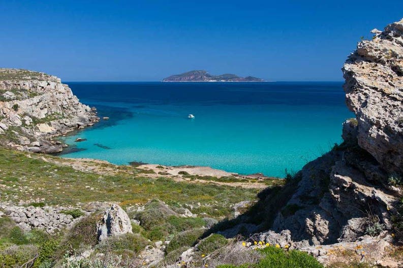 Sea of Favignana in Italy