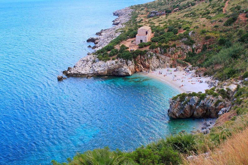 Landscape of Zingaro Nature Reserve in Italy