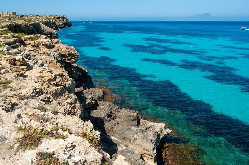 Italy Aegadian islands Favignana sea 
