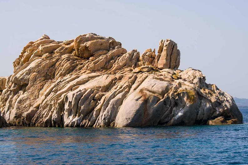 Italy Cannigione rock Rock in the sea in Cannigione in Italy
