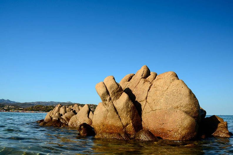 Rocks in the sea of Sardinia in Italy