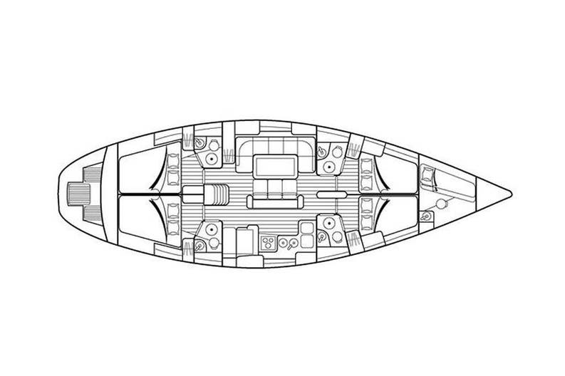 Layout of the Beneteau 500 / Spirit of Sardinia