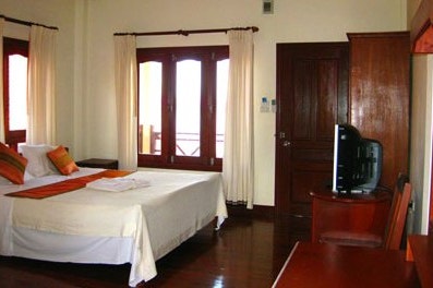 Camera da letto del Senesothxenune a Don Khong nel Laos