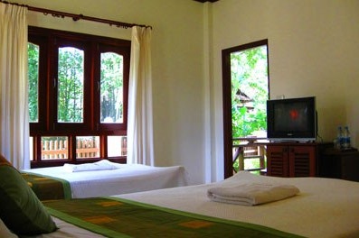 Camera da letto del Senesothxenune a Don Khong nel Laos
