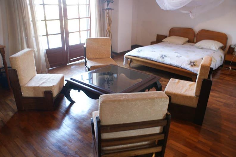 Bedroom of the Grace Lodge in Andasibe in Madagascar