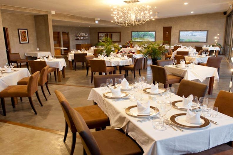 Sala da pranzo dell'hotel Isalo Rock Lodge di Ranohira