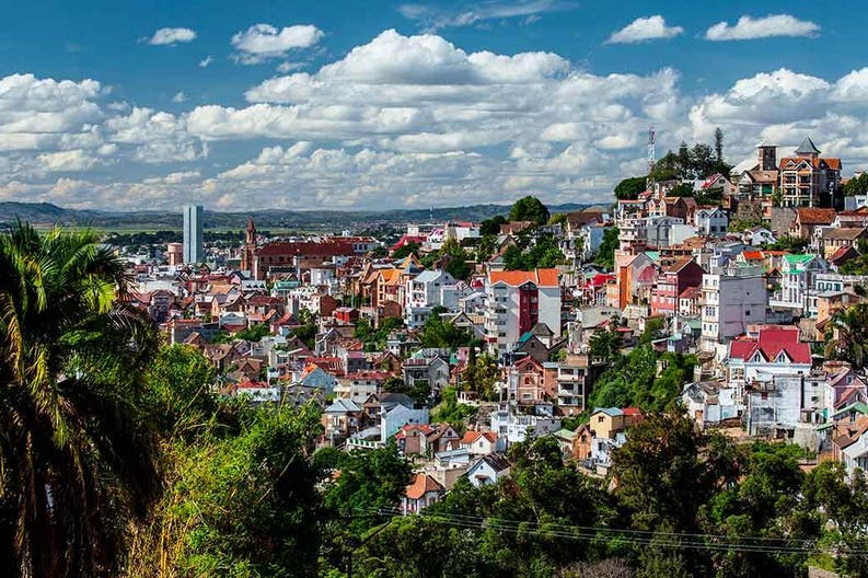 View of a city in Madagascar