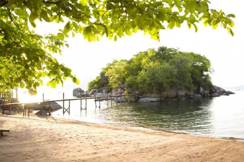 External view of a villa in Mumbo island in Cape Maclear