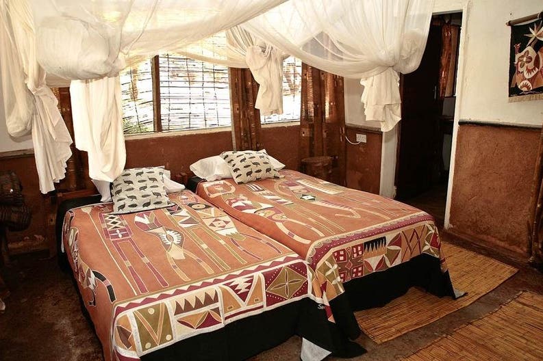 Bedroom of Croc Valley Camp in Zambia