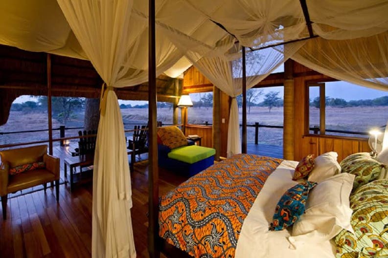 Bedroom of Lion Camp in South Luangwa