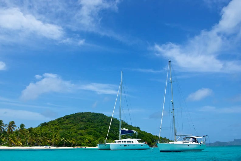 Caraibi mare yacht Yacht nel mare dei Caraibi