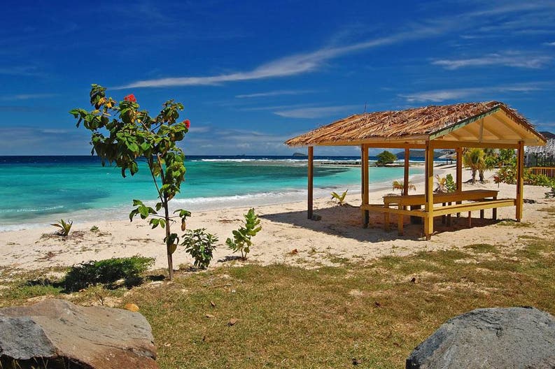 Caraibi Union Island spiaggia Vista della spiaggia di Union Island nei Caraibi