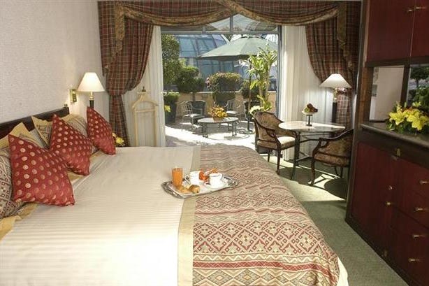 Bedroom of the Marquis Reforma Hotel in Mexico City