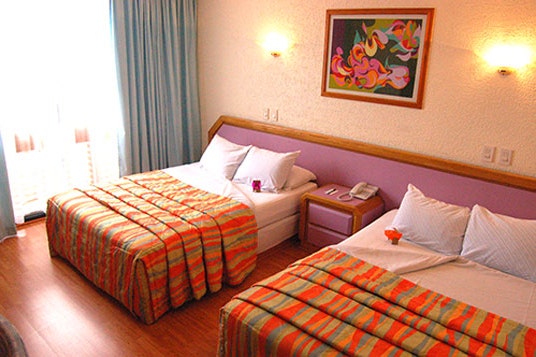 Camera da letto dell'hotel Casa Blanca a Città del Messico