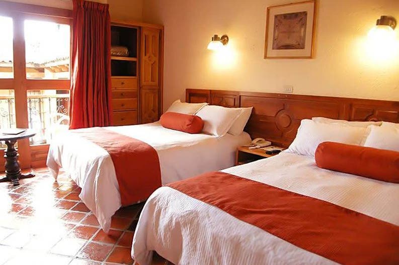 A room of the  Diego de Mazariego hotel in San Cristobal de Las Casas 