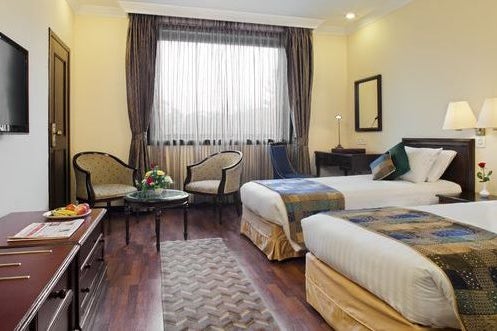Bedroom of the hotel Crowne Plaza Kathmandu in Nepal