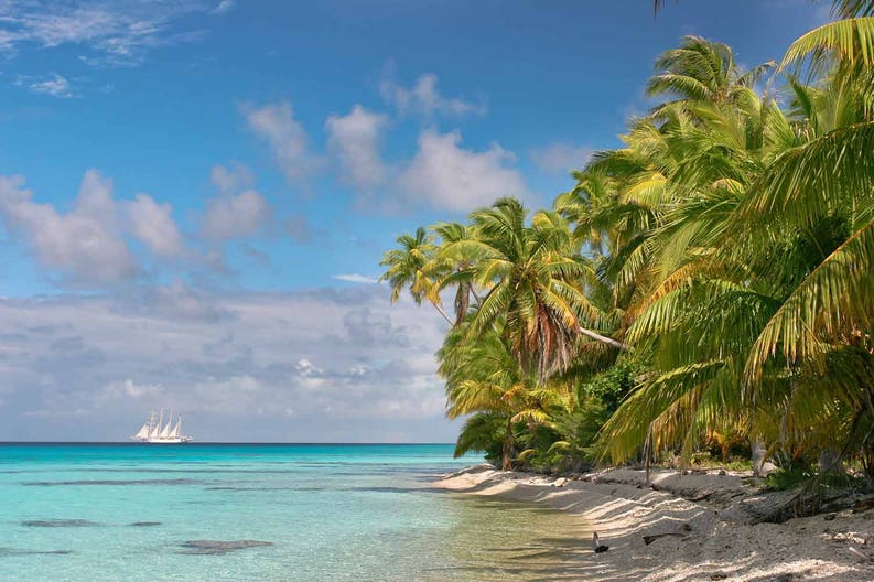 Polinesia francese spiaggia da sogno