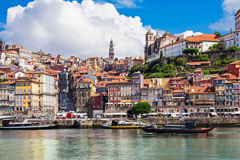 View from the sea of Lisbon in Portugal