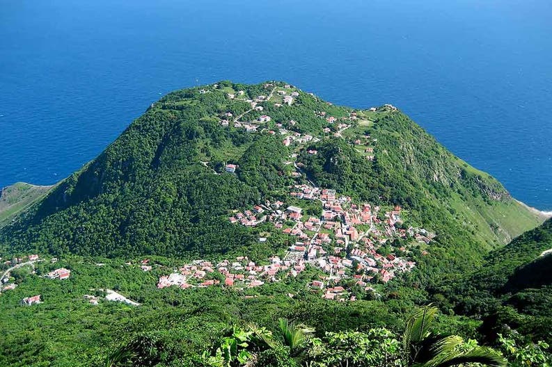 View from the Mount Scenery in Saba
