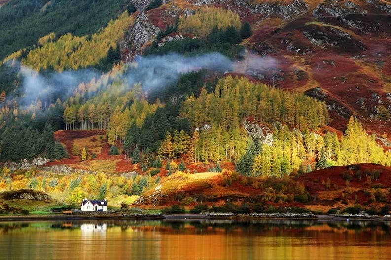 Colore delle Highland in autunno