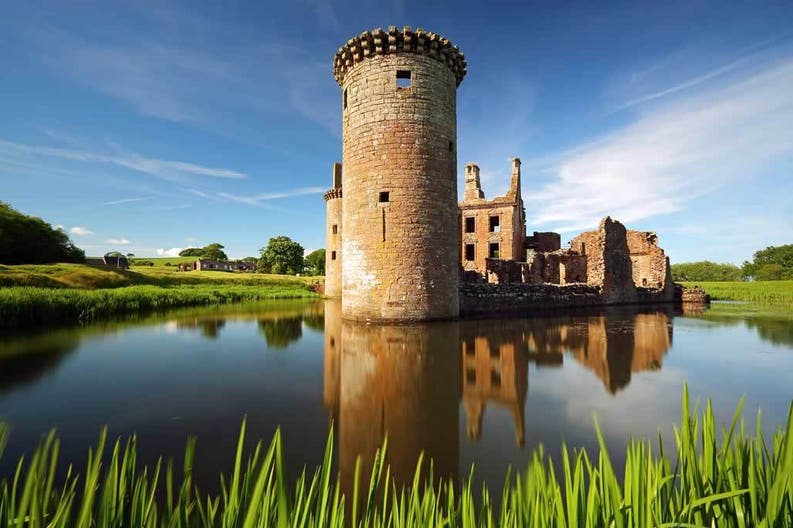 Castello di Caerlaverock in Scozia