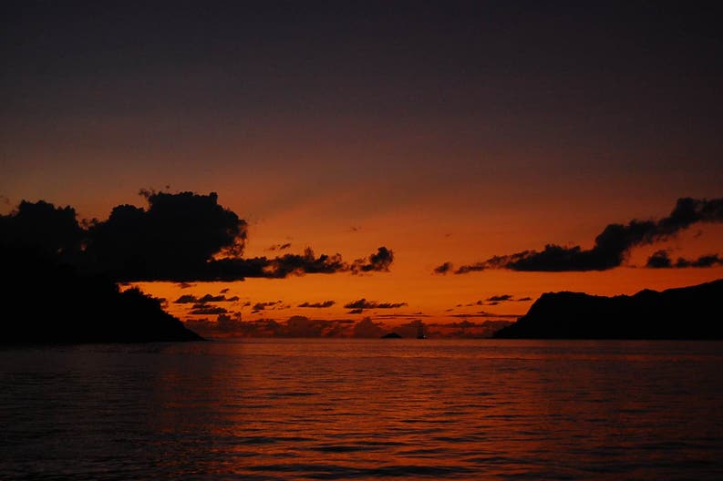 Tramonto alle Seychelles