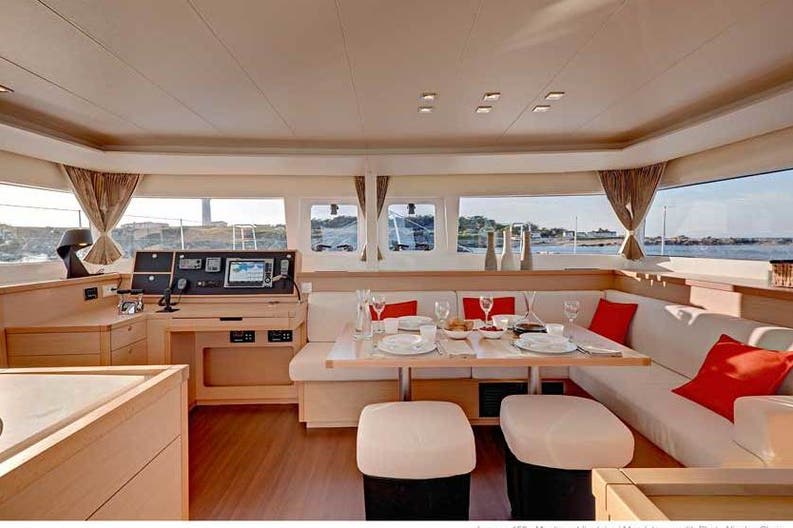 Interior of the boat Lagoon 450