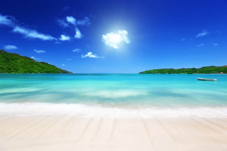 Beach at Praslin Island, Seychelles