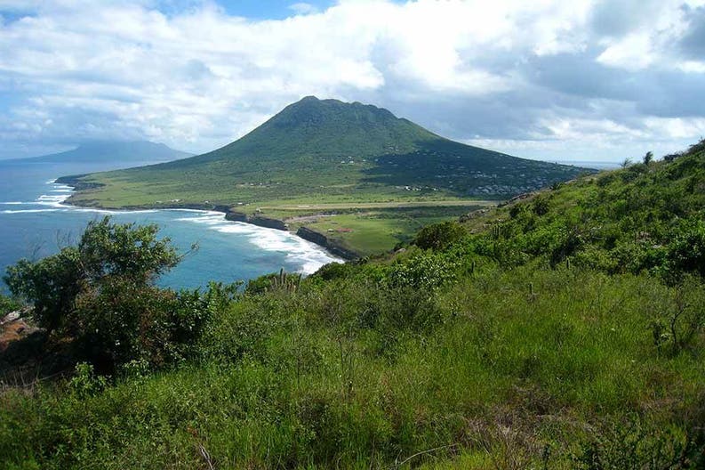 View of the Quill volcano on Sint Eustatius
