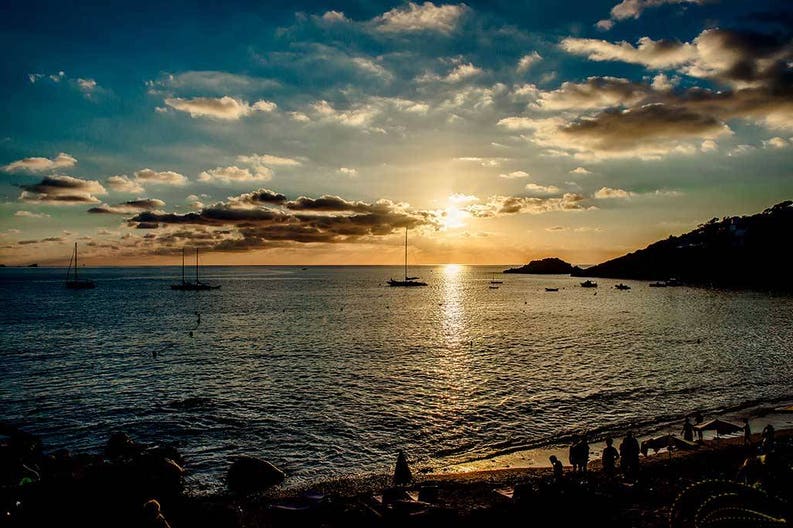 Spain Ibiza Sunset Sunset in Ibiza in Spain