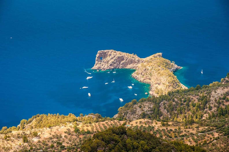 Panorama delle Baleari Panorama del mare alle Baleari