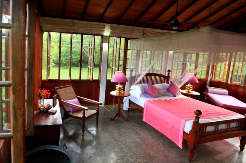 Bedroom of the Last House in Tangalle in Sri Lanka