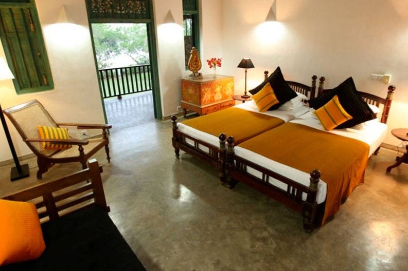 Bedroom of the Last House in Tangalle in Sri Lanka