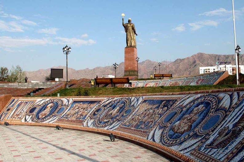 Tajikistan Khujand Somoni monument