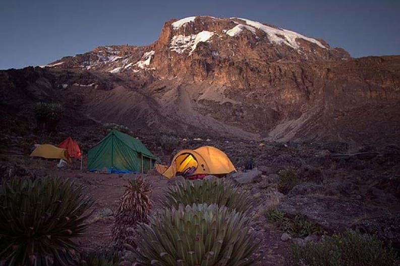 Landscape of Mweka Camp in Kilimanjaro in Tanzania