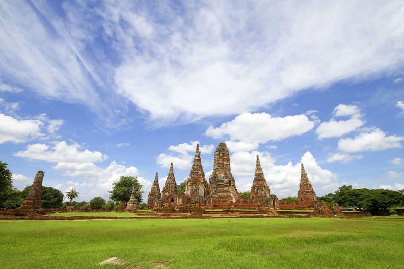 Wat temple in Ayuthaya in Thailand