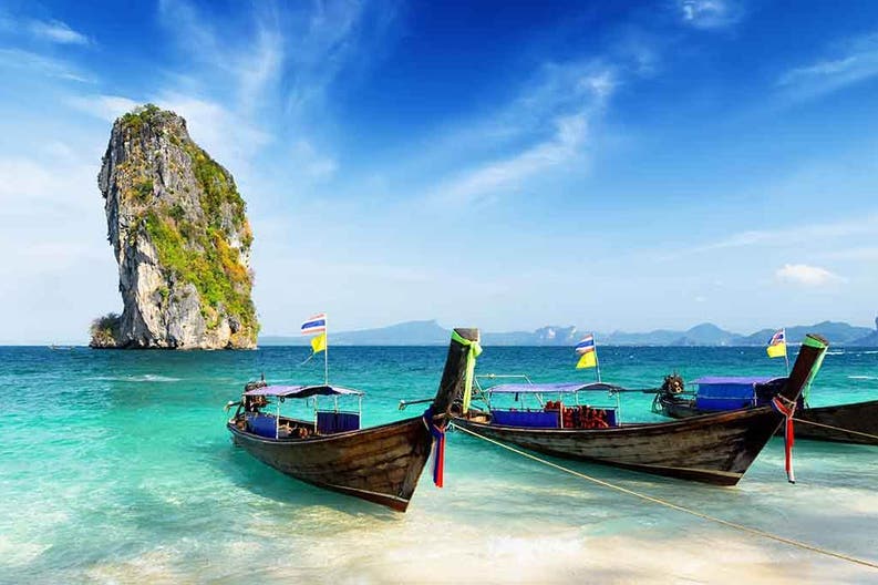 Crystal-clear sea in Thailand