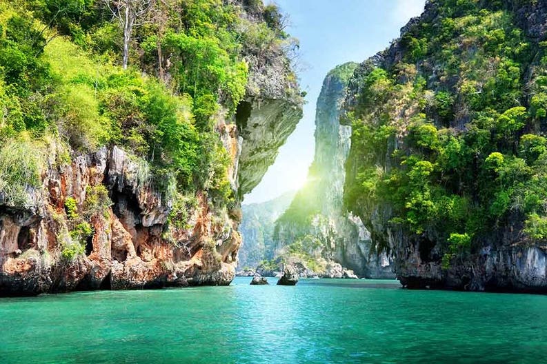Crystal-clear sea in Thailand