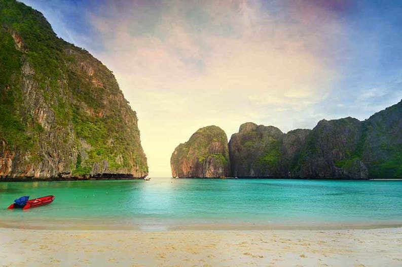 Crystal-clear sea in Thailand